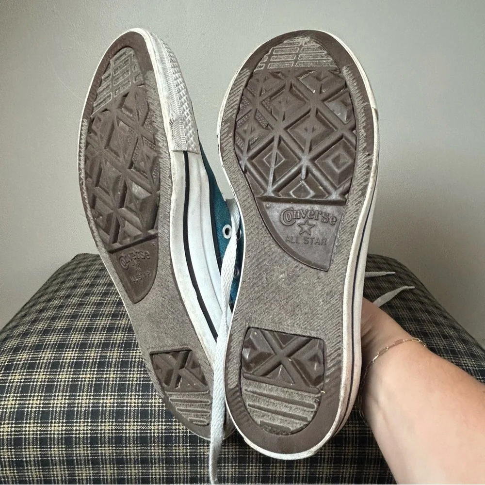 Converse‎ Chuck Taylor Low Top Teal Canvas Sneakers Shoes Mens 5 Womens 7 - Picture 3 of 5